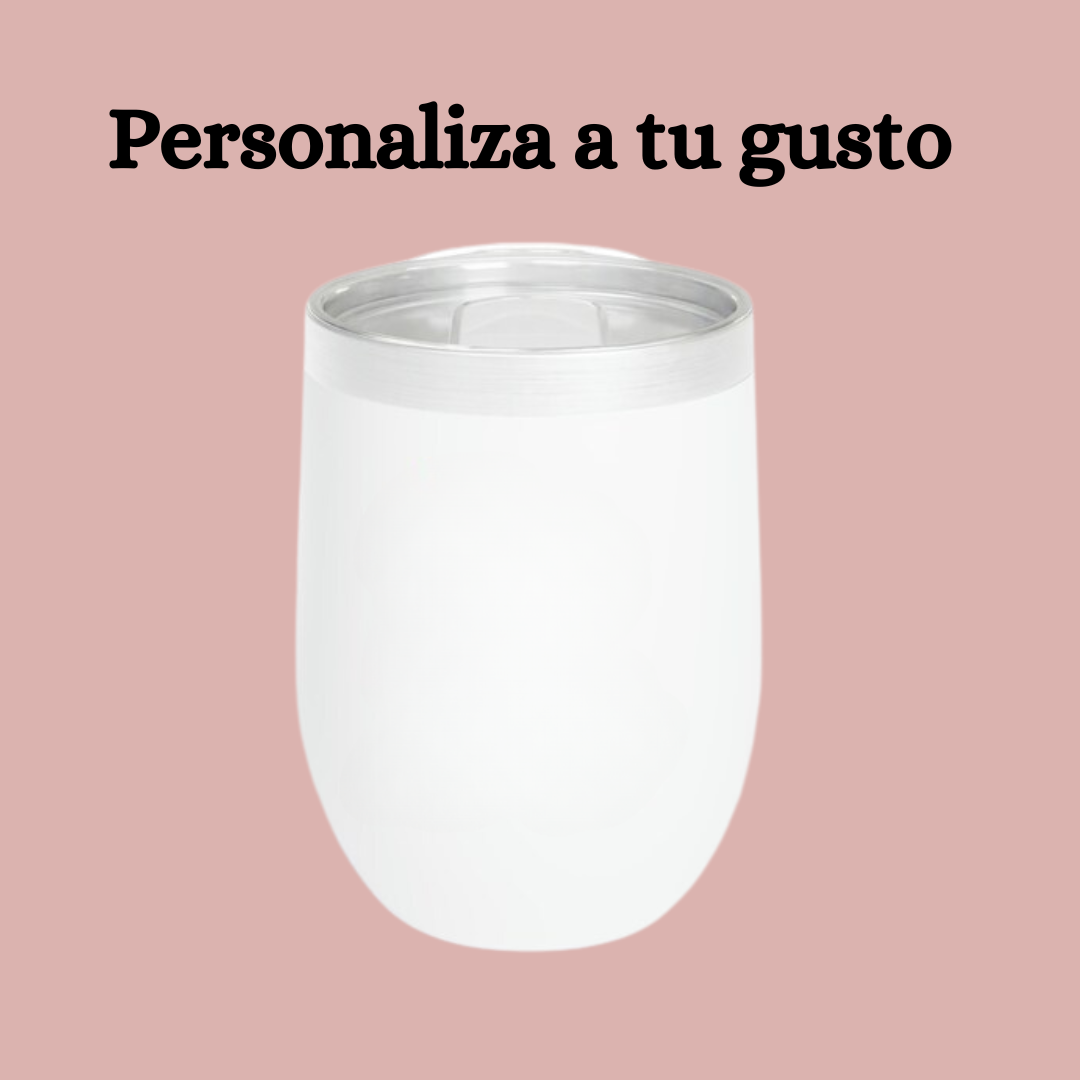 Tumbler de Vino Personalizable de 12 oz